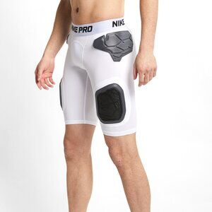 $75 NIKE PRO HYPERSTRONG PADDED FOOTBALL SHORTS AQ2732-100 WHITE/BLACK L